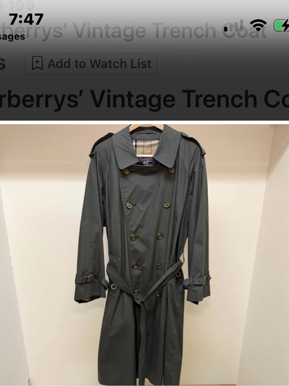 Burberry olive green Double-Breasted Trench Coat with Check Lining